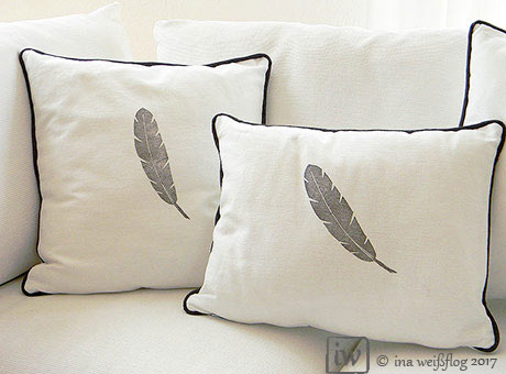 Kissen mit Feder